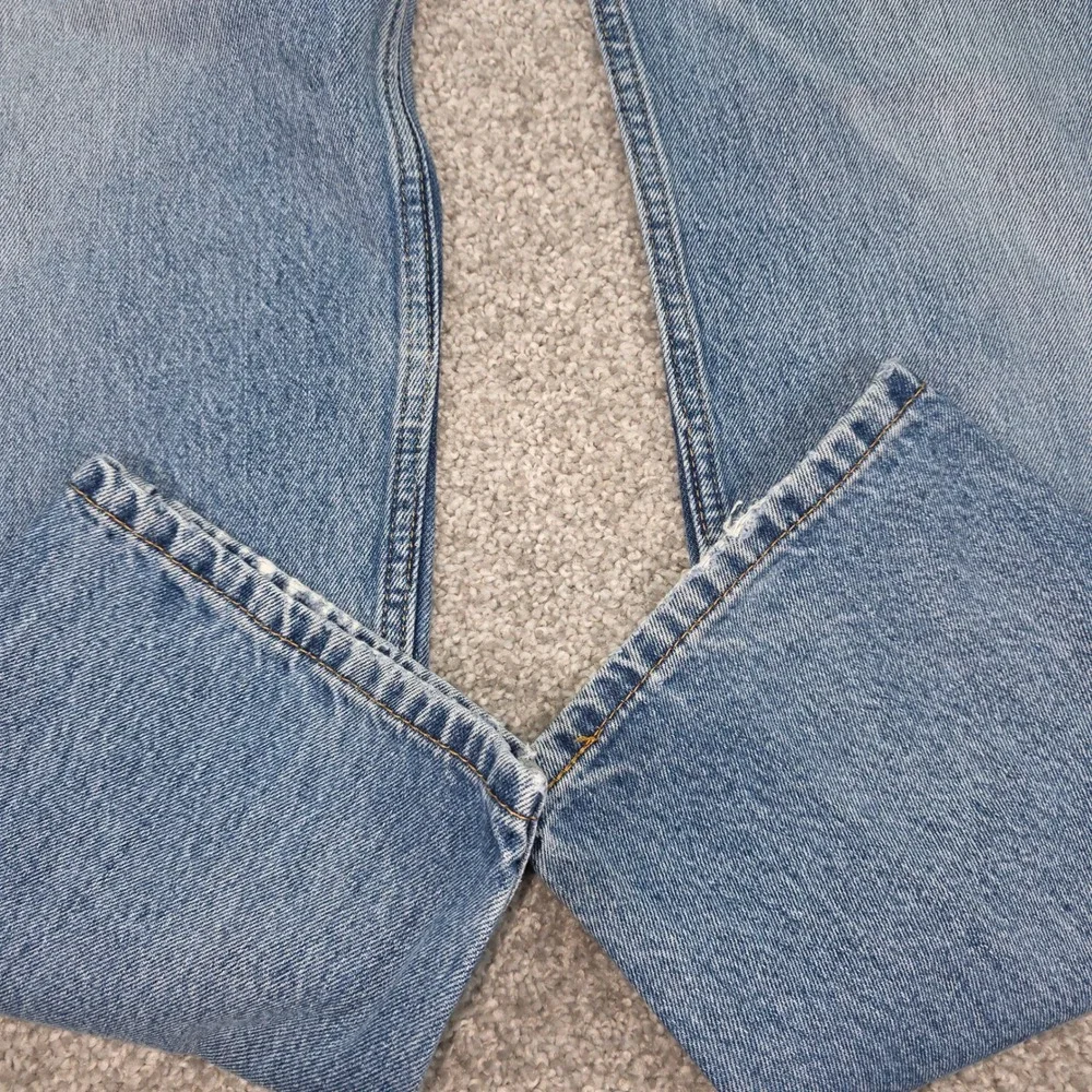 Levis 505 Regular Fit Straight Leg Jeans Light Wash Distressed Mens 36x32